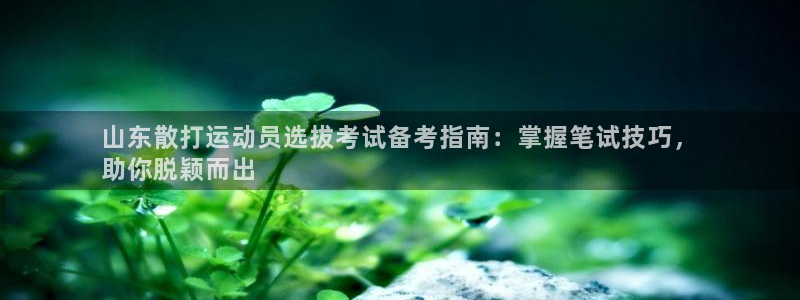 欧陆娱乐登录注册平台官网：山东散打运动员选拔考试备考指南：掌